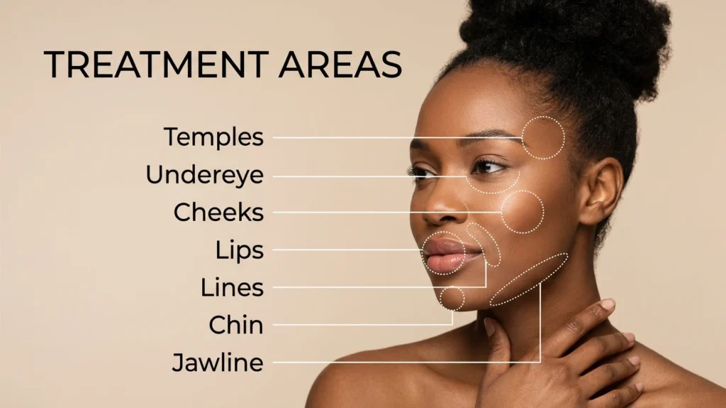 What areas can Juvederm Voluma treat